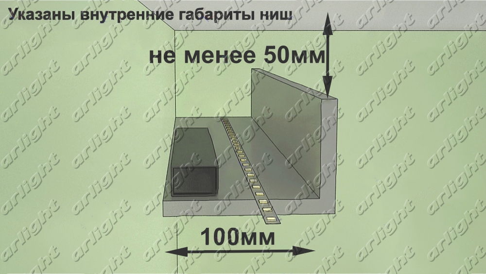 Светодиодная подсветка гипсокартонного карниза. Вариант 2